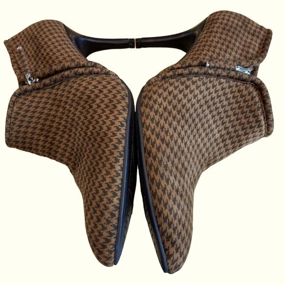 IMPO plaid brown and black booties zip zip. 3.5” heels size  10 - Picture 11 of 13
